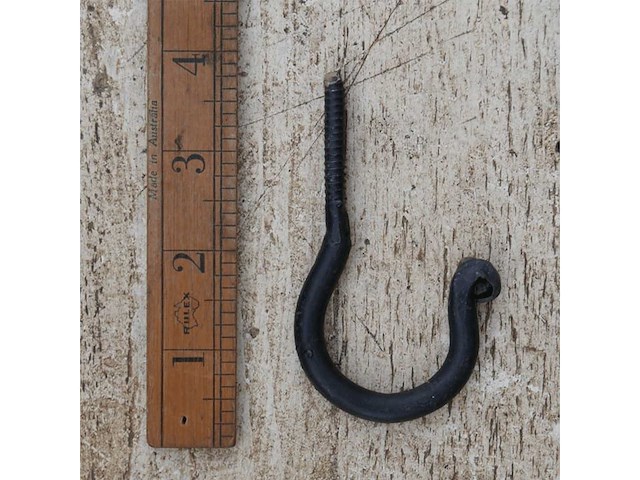 (350x) kapstok schroefhaak - 8.5 cm - zwart - afbeelding 1 van  1