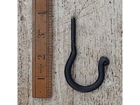 (350x) kapstok schroefhaak - 8.5 cm - zwart - afbeelding 1 van  1