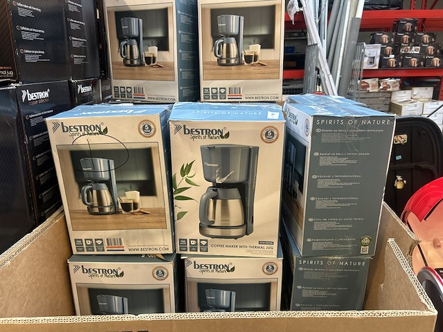 35x koffiezetapparaat met thermoskan bestron, spirit of nature acm100spnb - afbeelding 4 van  6