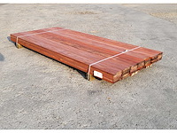 35x padouk planken 21 x 140mm, lengte 215 cm (10.5m2)