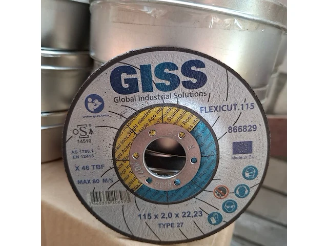 36 doos a 10 stuks doorslijpschijf giss, 115x2,0x22,23 - afbeelding 2 van  4
