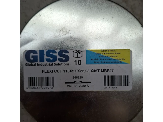 36 doos a 10 stuks doorslijpschijf giss, 115x2,0x22,23 - afbeelding 3 van  4