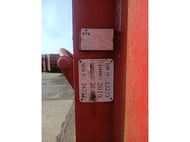 36 m³ haakarm afzetcontainer, ktk, 2019 - afbeelding 6 van  9