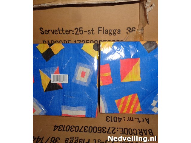 36 pakje met 25 servetten vlaggen - afbeelding 1 van  3
