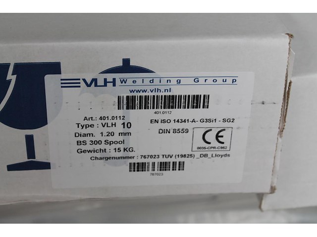 360 dozen lasdraad vlh 10, diameter 1.20 mm, bs 300 spool op 5 pallets. - afbeelding 3 van  3