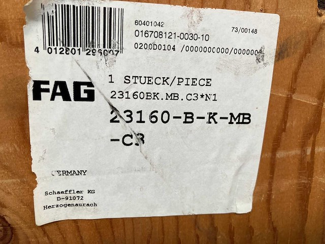 369 kg net large bearings from fag - afbeelding 3 van  5