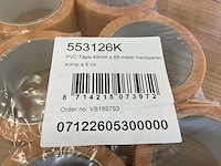(36x) rol pvc tape 48mm x 66 meter transparant - afbeelding 1 van  2