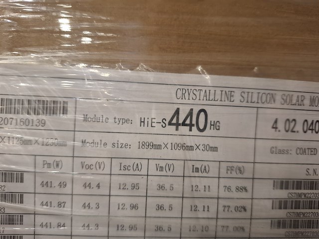 36x zonnepaneel hyundai, hie-s 440hg - afbeelding 4 van  6