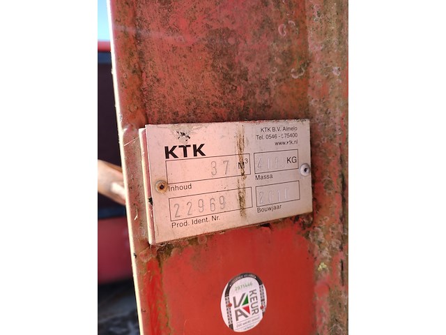 37 m³ haakarm afzetcontainer, ktk, 2010 - afbeelding 6 van  9