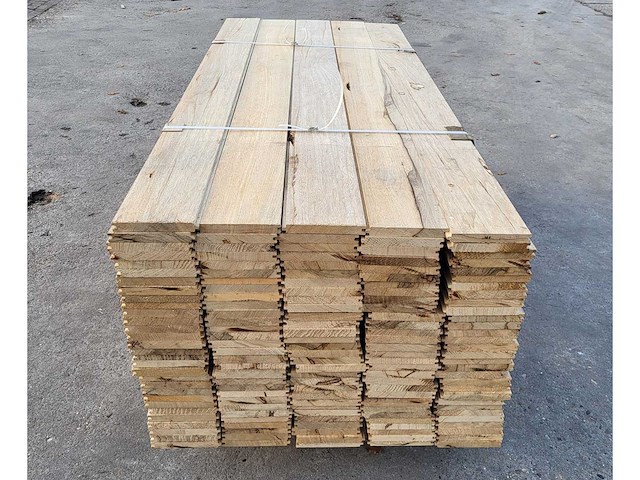 37.8m2 afrikaans eiken vloerdelen 18 x 140 mm, lengte 180 cm (150x) - afbeelding 2 van  6