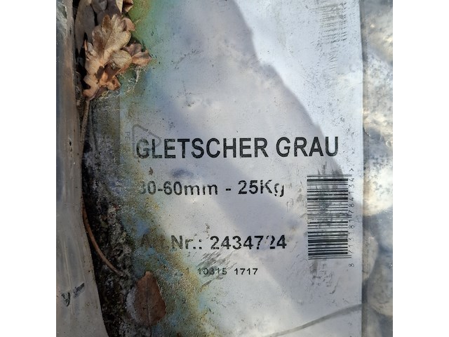 37x zak sierkeien a 25 kg the collection, grijs - afbeelding 2 van  4