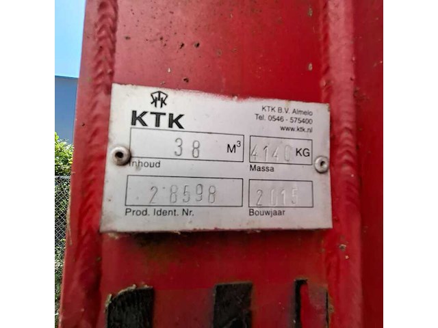 38 m³ haakarm afzetcontainer met deksel, ktk, 2015 - afbeelding 7 van  7