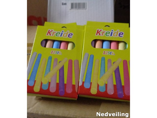 384x schoolkrijt gekleurd 12pcs per pakje - afbeelding 5 van  5