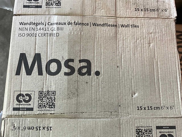 38m² mosa wandtegel roomwit - 15x15 cm - afbeelding 4 van  4