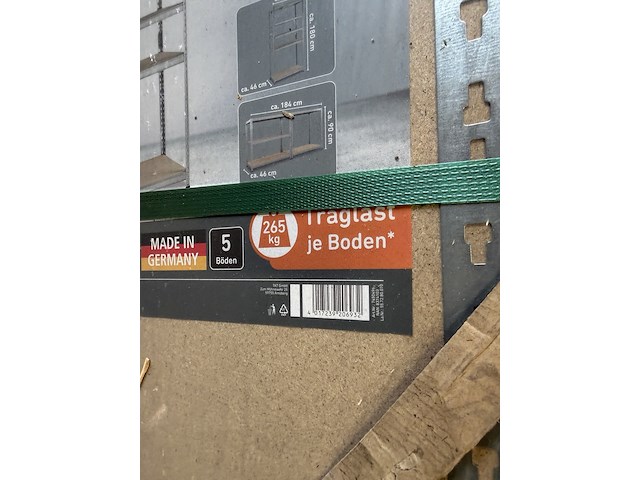 38x stellingkast draagkracht per legplank 265 kg toom - afbeelding 6 van  6