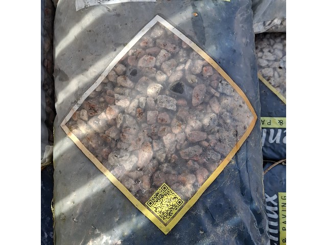 38x zak graniet split a 20 kg gardenlux, rood/grijs - afbeelding 2 van  5