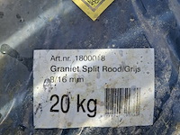 38x zak graniet split a 20 kg gardenlux, rood/grijs - afbeelding 3 van  5