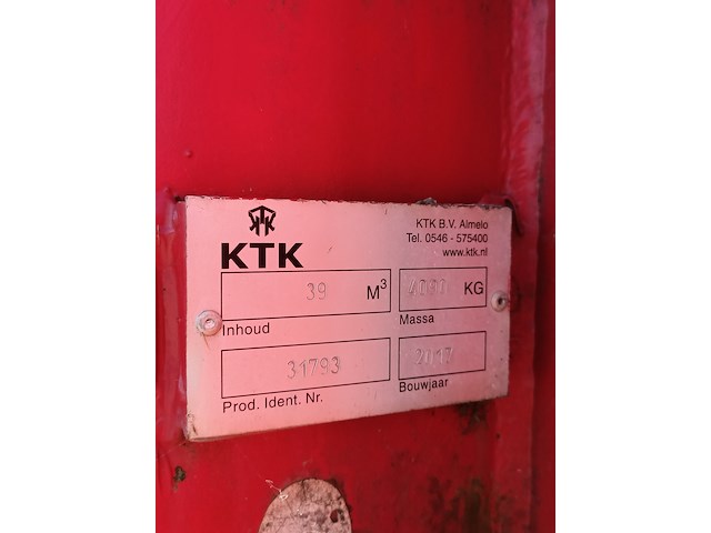 39 m³ haakarm afzetcontainer, ktk, 2017 - afbeelding 5 van  7