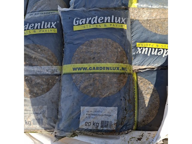 39x zak flachkorn a 20 kg gardenlux, grijs/beige - afbeelding 1 van  5