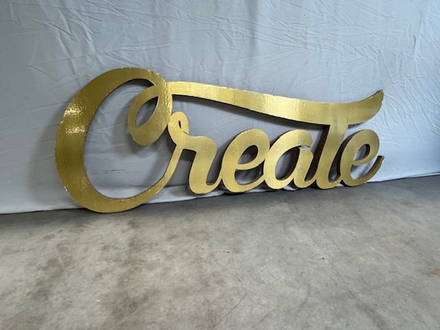 3d letters create, goud - afbeelding 3 van  4