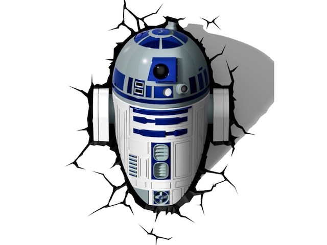 3d light fx star wars r2d2 3d deco light wit/blauw - afbeelding 1 van  2