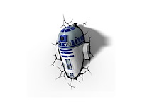 3d light fx star wars r2d2 3d deco light wit/blauw - afbeelding 2 van  2