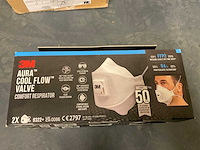 3m aura zool flow valve mondmaskers (22x) - afbeelding 1 van  2