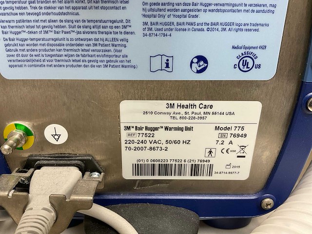 3m bair hugger 775 patiëntenwarmingsunit - afbeelding 5 van  5