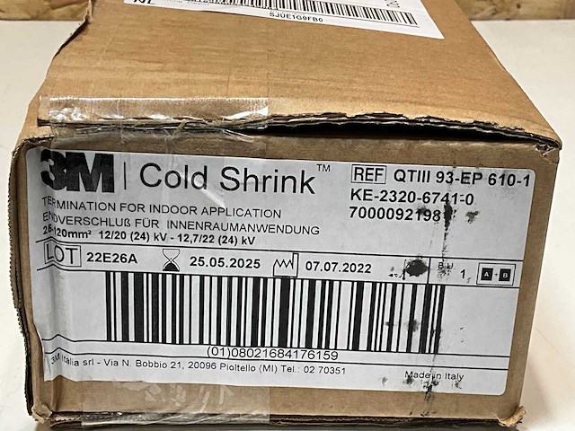 3m cold shrink medium voltage termination kit qt-iii (2x) - afbeelding 10 van  10