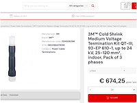 3m cold shrink medium voltage termination kit qt-iii (2x) - afbeelding 2 van  10