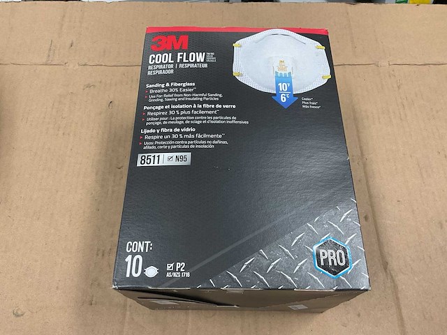 3m cool flow 8511 n95 respirator (20x) - afbeelding 1 van  1