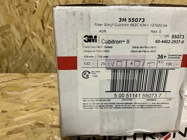 3m cubitron 982c fiberschijf 125mm korrel 36 (155x) - afbeelding 3 van  4