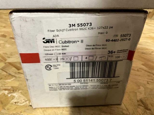 3m cubitron 982c fiberschijf 125mm korrel 36 (200x) - afbeelding 4 van  4