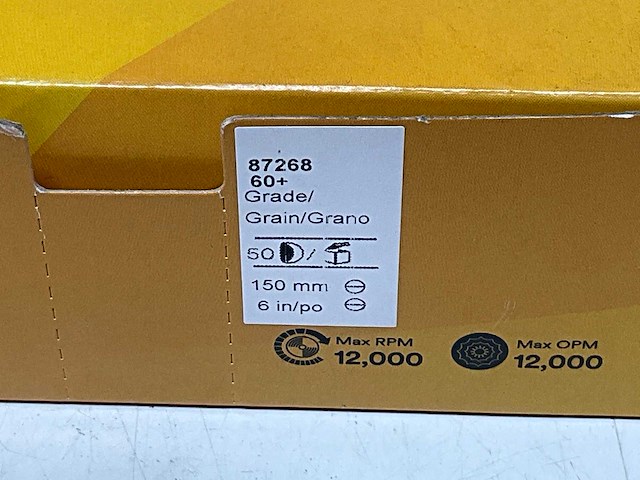 3m cubitronii schuurschijf 150mm korrel 60 (200x) - afbeelding 6 van  6
