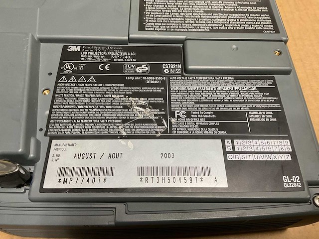 3m mp7740i lcd projector - afbeelding 5 van  5
