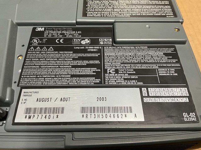 3m mp7740i lcd projector - afbeelding 7 van  7