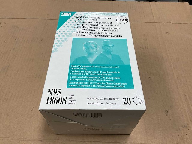3m n95 1860s surgical mask (100x) - afbeelding 2 van  3