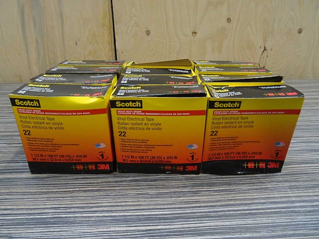 3m scotch - 1 1/2 in x 108 ft (36yd) x .010 in - isolatietape (12x) - afbeelding 1 van  1
