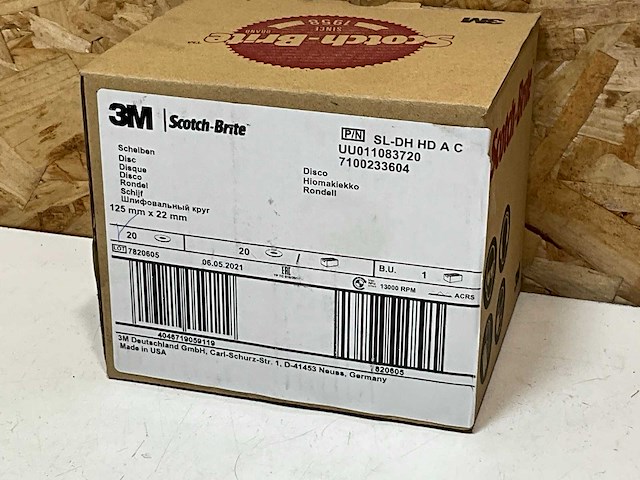 3m scotch brite asgat schijf 125x22mm a crs (160x) - afbeelding 2 van  3