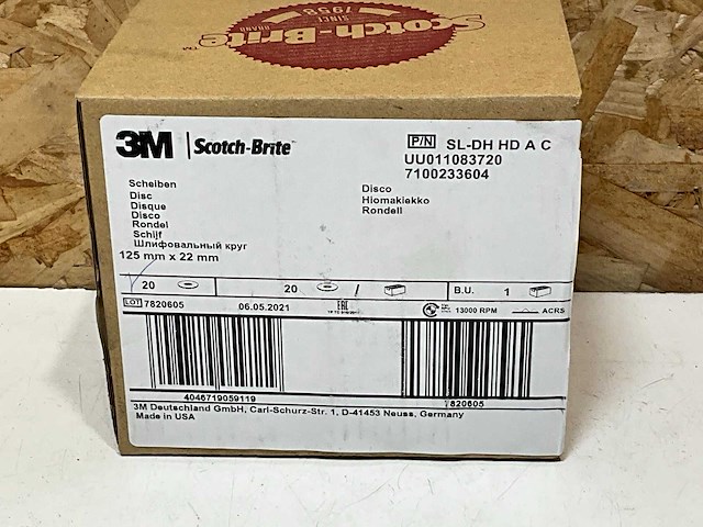 3m scotch brite asgat schijf 125x22mm a crs (160x) - afbeelding 3 van  3
