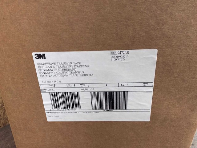 3m transfer tape 9472le 330mmx165mtr 9472le3x - afbeelding 7 van  7