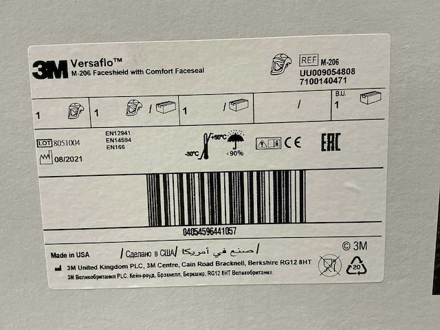 3m versaflo m206 gezichbescherming (2x) - afbeelding 5 van  5
