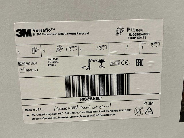 3m versaflo m206 gezichbescherming (2x) - afbeelding 5 van  5