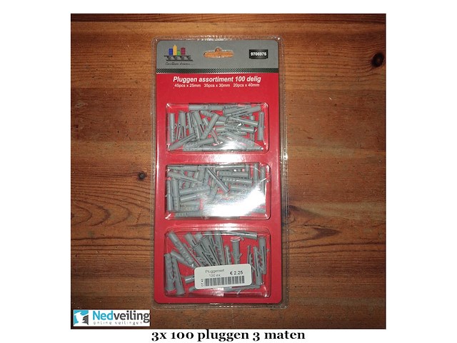 3x 100 pluggen 3 maten (doos-q) - afbeelding 2 van  3