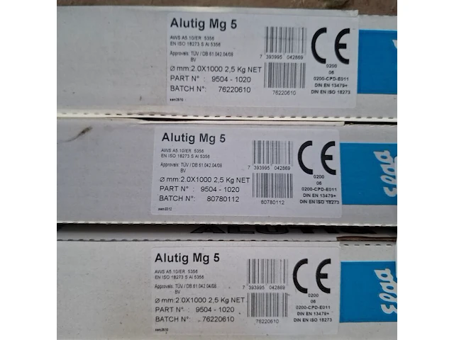 3x 2.5 kilo laselektrode elga, alutig mg 5 - afbeelding 3 van  4