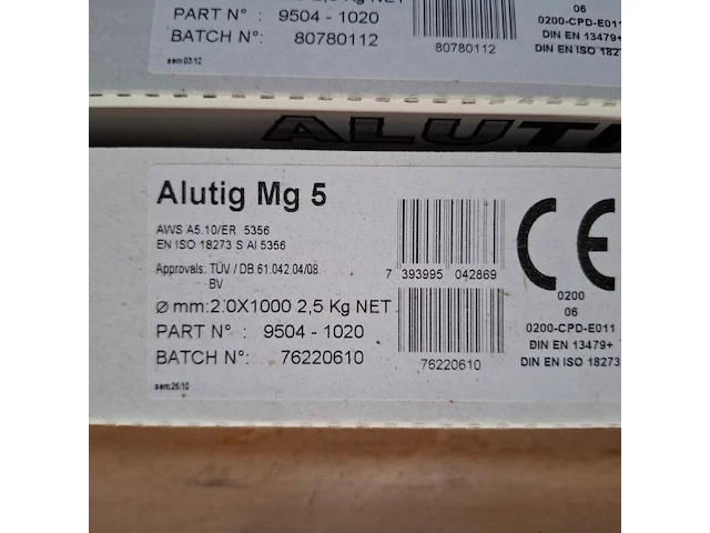 3x 2.5 kilo laselektrode elga, alutig mg 5 - afbeelding 4 van  4