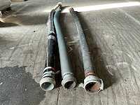 3x 6” mest-/waterslang – 2x rubber + 1x spiraalslang – snelkoppelingen – ca. 13 m - afbeelding 6 van  13