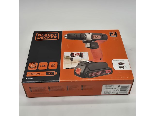 3x accu boormachine, black&decker, bcd001c1, 2021 - afbeelding 5 van  5