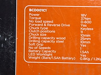 3x accu boormachine, black&decker, bcd001c1, 2021 - afbeelding 6 van  6