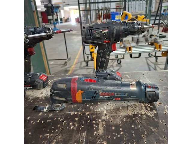 3x accu boormachine met multitool wurth / bosch - afbeelding 2 van  14